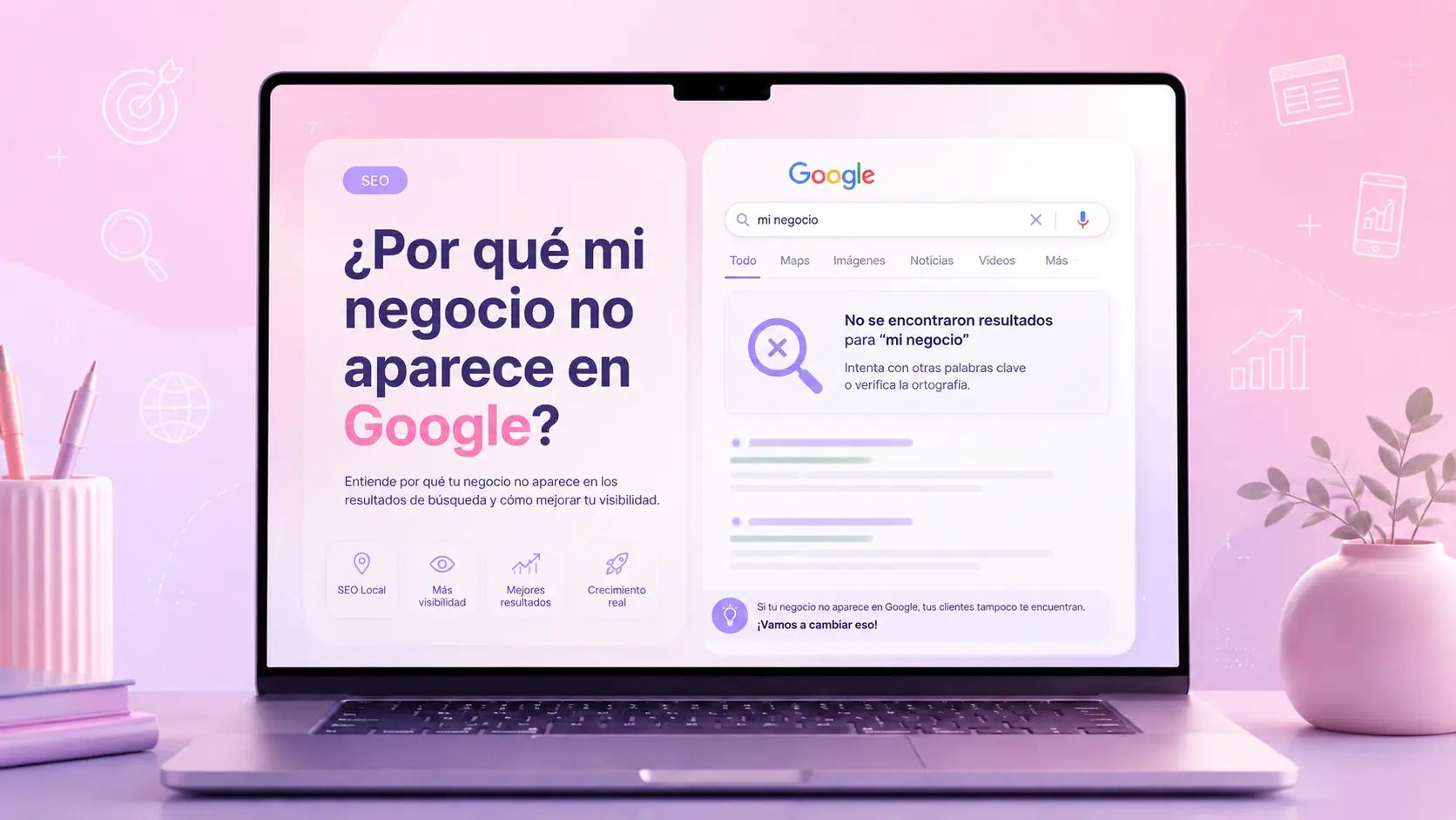Por qué mi página web no aparece en Google