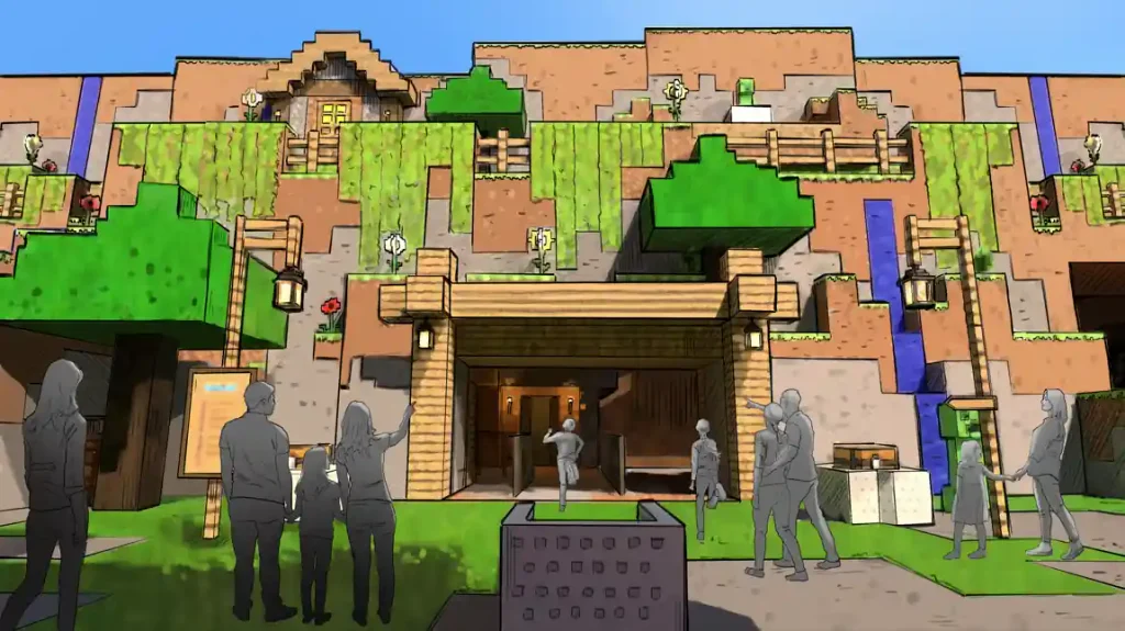 parque temático Minecraft World, primeros bocetos
